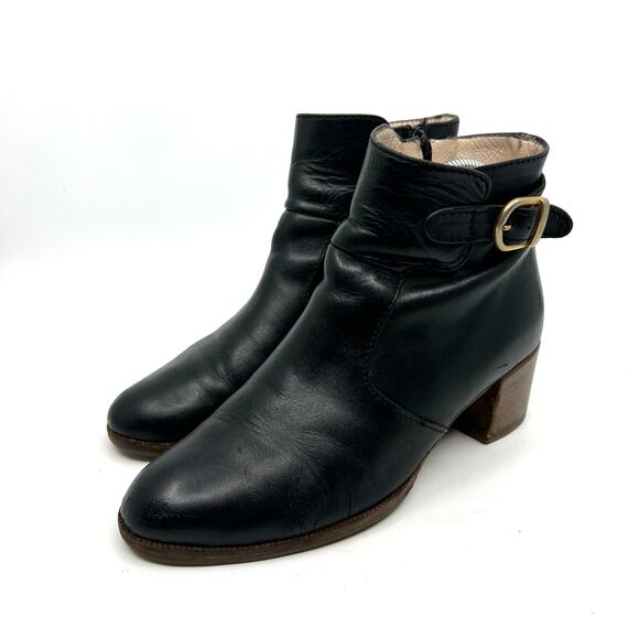 A.P.C. Black Leather Ankle Boots Women's 6 US - Picture 1 of 9